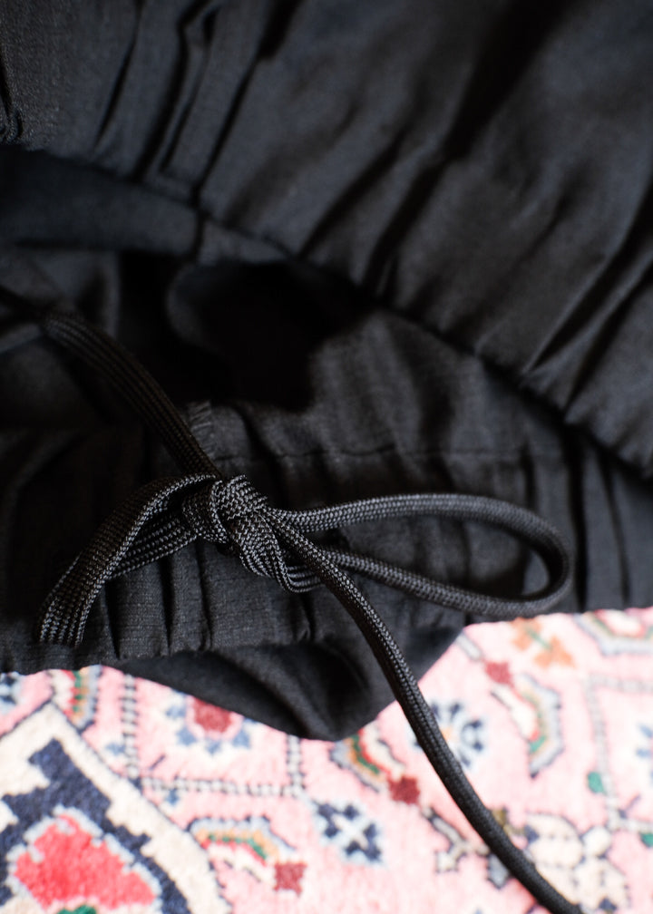【PATHLOW】MANUAL ALPHABET RICH BUTCHER WIDE EASY PANTS BLACK