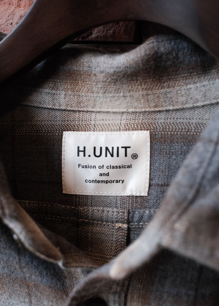 【PATHLOW】H.UNIT エイチ ユニット Shaggy check work shirt BEIGE