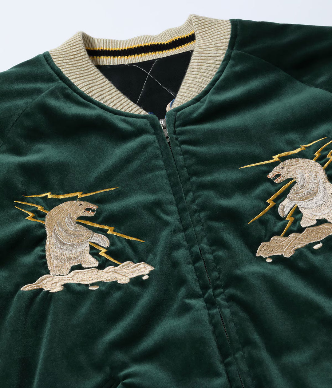 TAILOR TOYO テーラー東洋 TT15974-145 Late 1950s Style Velveteen Souvenir Jacket “POLAR BEAR” × “ALASKA MAP”