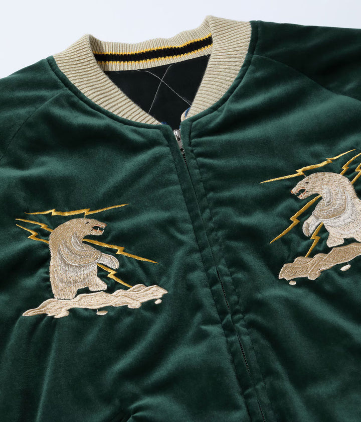 TAILOR TOYO テーラー東洋 TT15974-145 Late 1950s Style Velveteen Souvenir Jacket “POLAR BEAR” × “ALASKA MAP”
