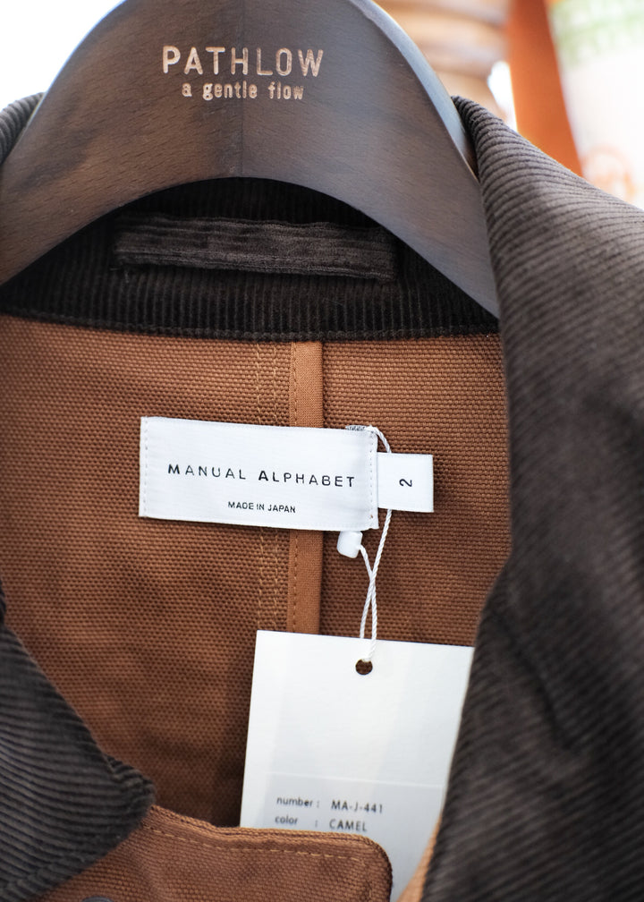 【PATHLOW】MANUAL ALPHABETCOTTON CANVAS WORK JACKET CAMEL