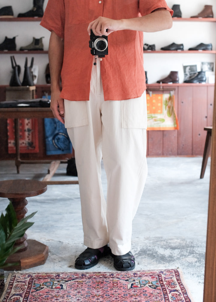【PATHLOW】H.UNIT エイチユニット HBT military trousers (Used wash) Kinari