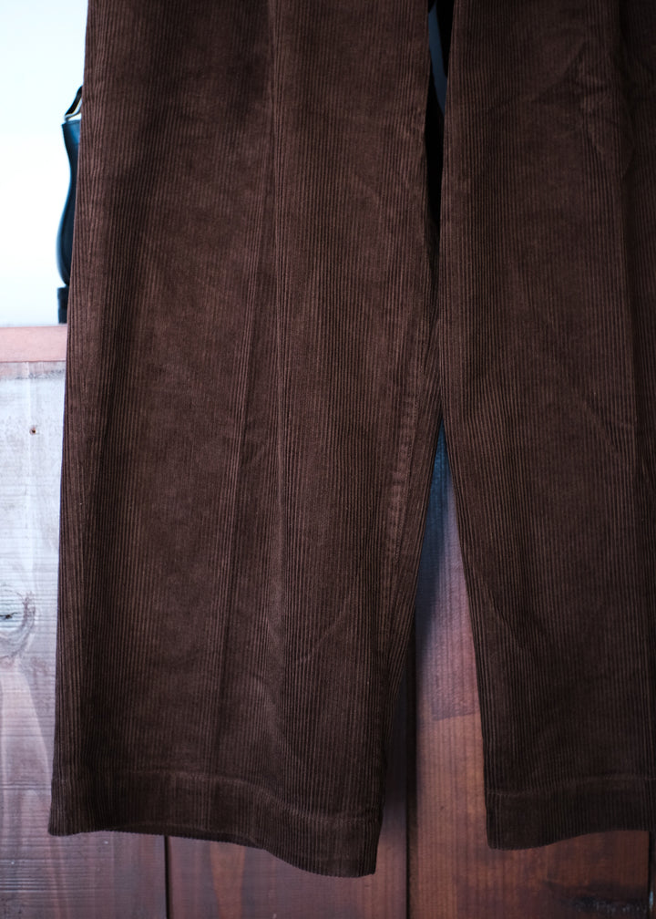 【PATHLOW】H.UNIT エイチ ユニット Corduroy crown size trousers BROWN