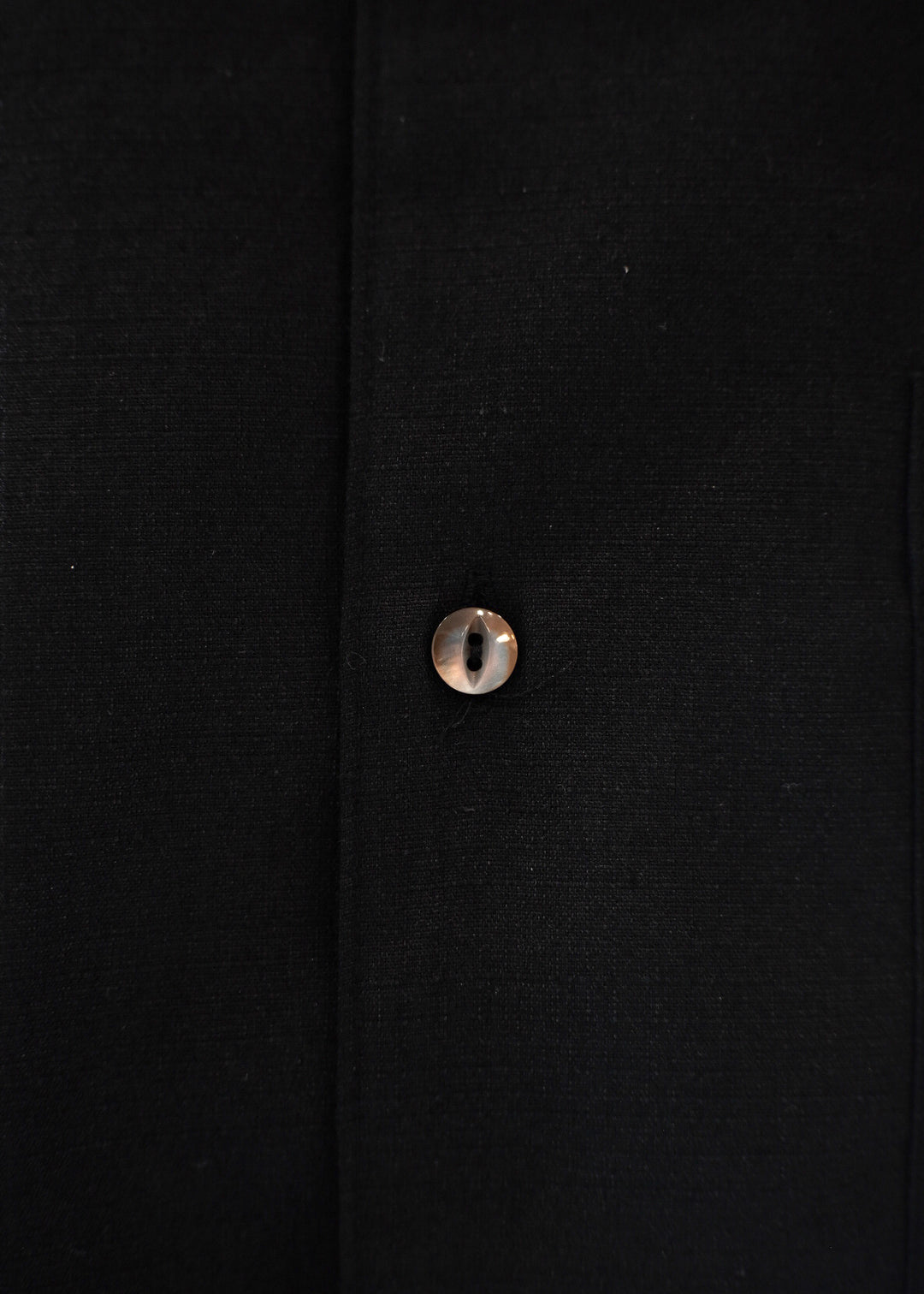 【PATHLOW】MANUAL ALPHABET RICH BUTCHER S/S OPEN COLLAR SHIRTS BLACK