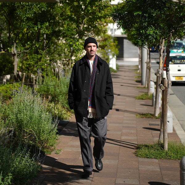 【PATHLOW】MANUAL ALPHABETCOTTON CANVAS WORK JACKET BLACK