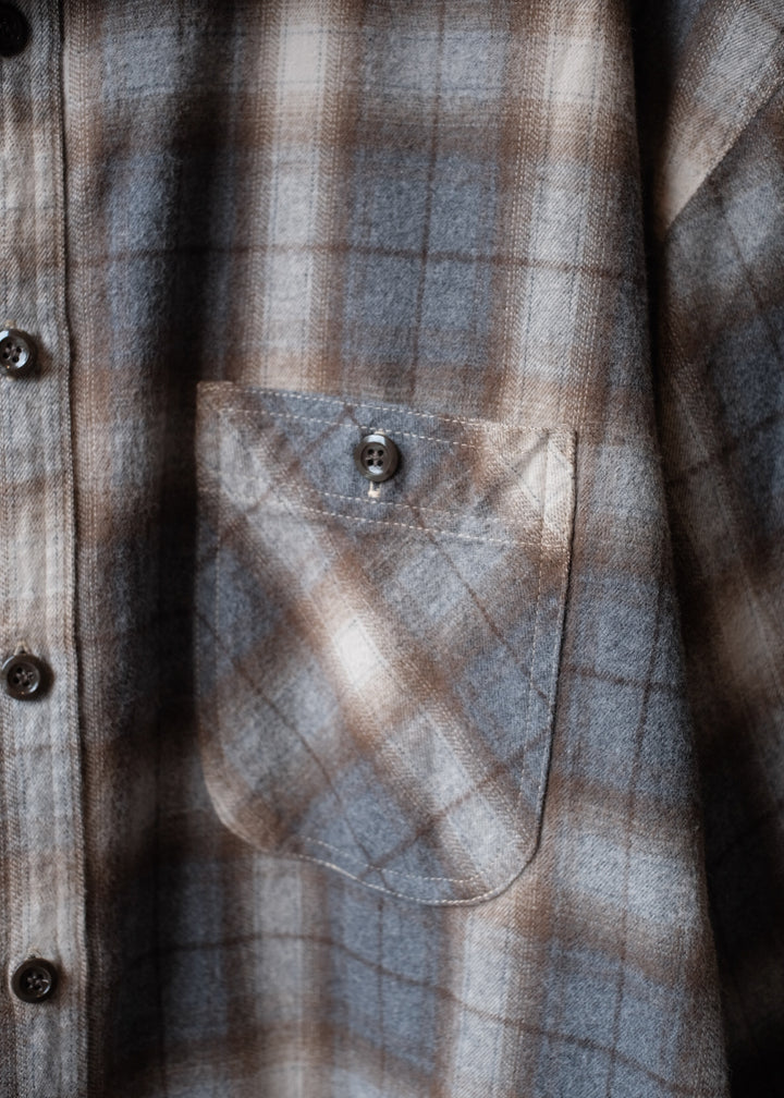 【PATHLOW】H.UNIT エイチ ユニット Shaggy check work shirt BEIGE