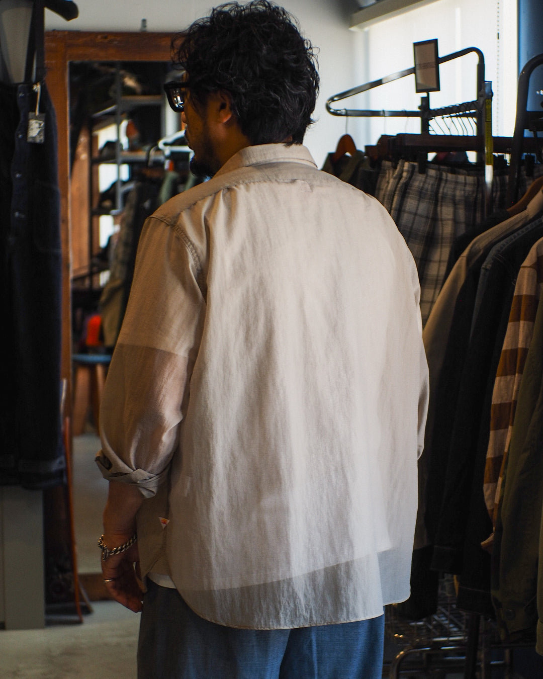 melple Logan Sheer Shirt Sand