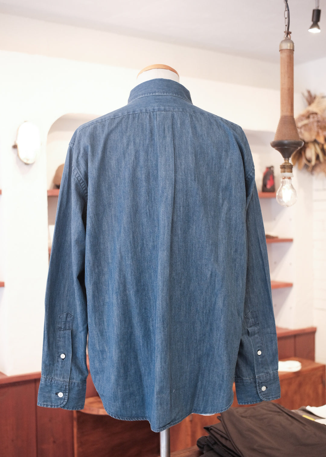 【PATHLOW】MANUAL ALPHABET 6oz DENIM BD SHT/Bulging Fit