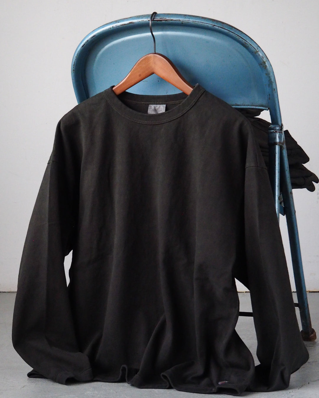 melple×Mr.OLDMAN メイプル The American Ringer Tee, Limited-edition pigment-dyed Black