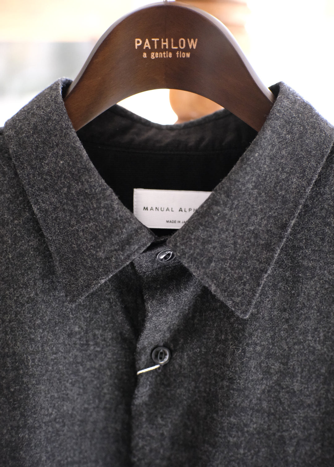 【PATHLOW】MANUAL ALPHABET WOOL R/C SHIRTS
