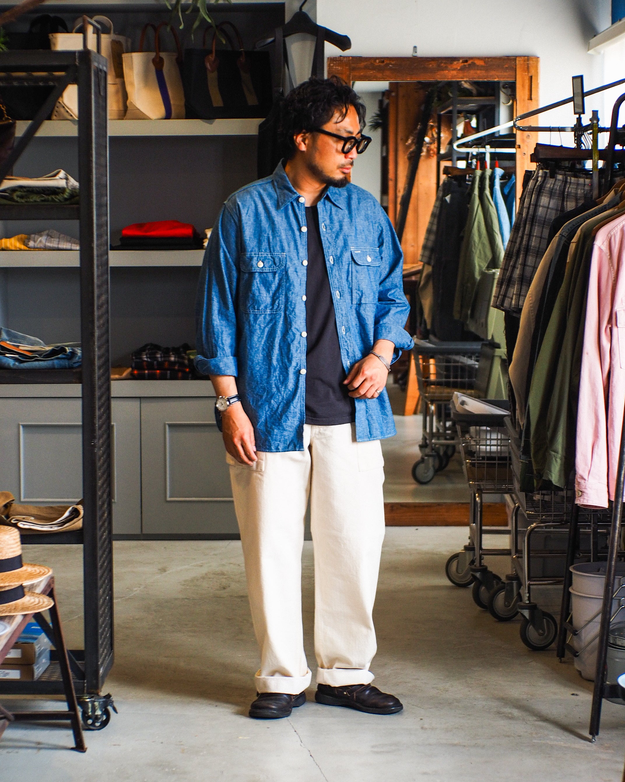 WAREHOUSE Lot.3048 BIG YANK TYPE CHAMBRAY SHIRT｜シャンブレー