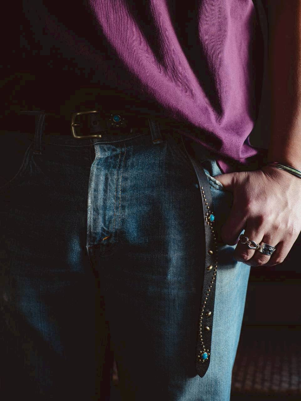 Nasngwam ナスングワム Studs Belt
