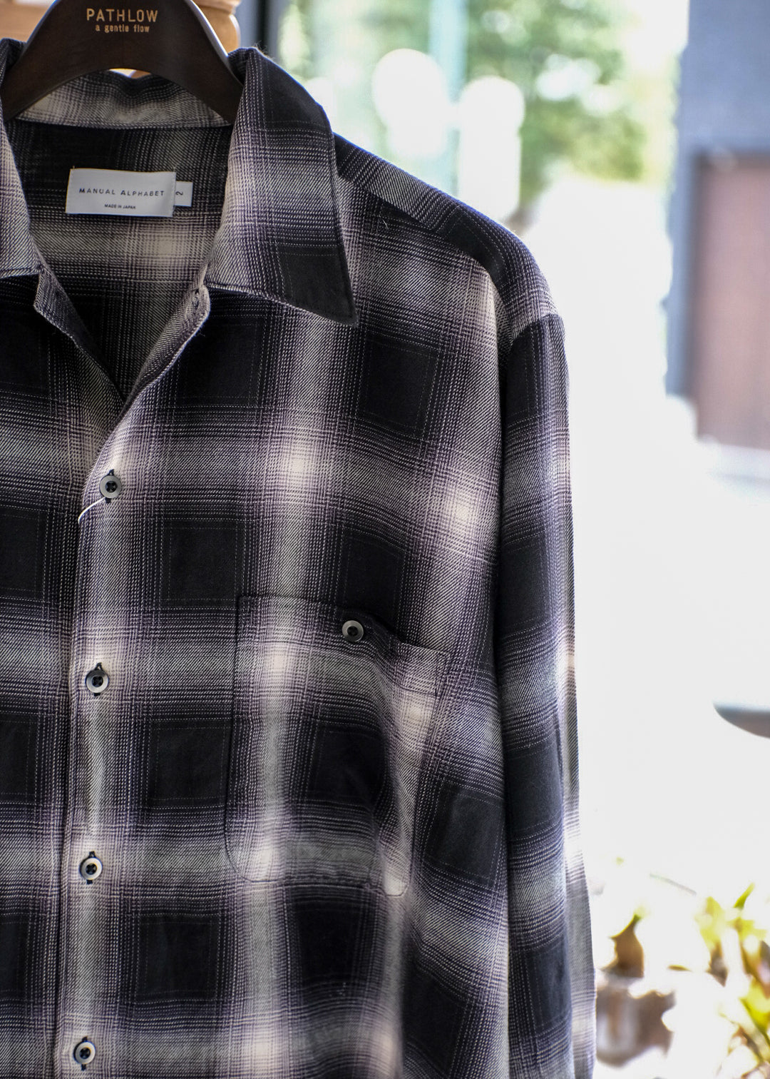 【PATHLOW】MANUAL ALPHABET OMBRE CHECK L/S SHIRTS