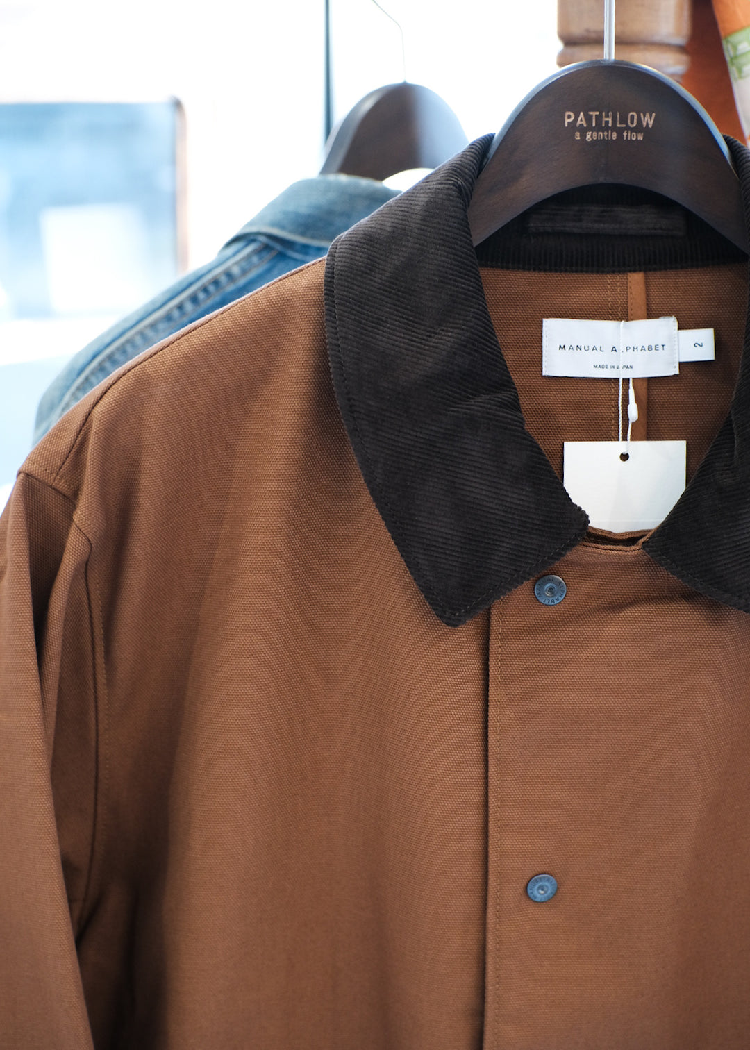 【PATHLOW】MANUAL ALPHABETCOTTON CANVAS WORK JACKET CAMEL
