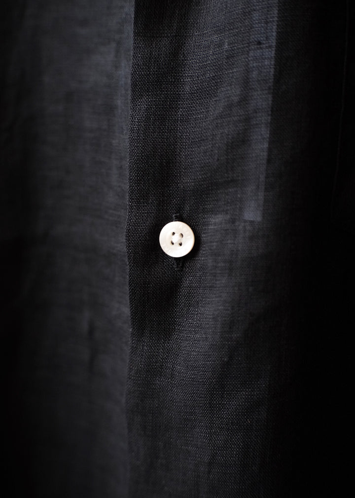 【PATHLOW】MANUAL ALPHABET 60/1 LINEN CANVAS LOOSE FIT R/C S/S SHIRTS