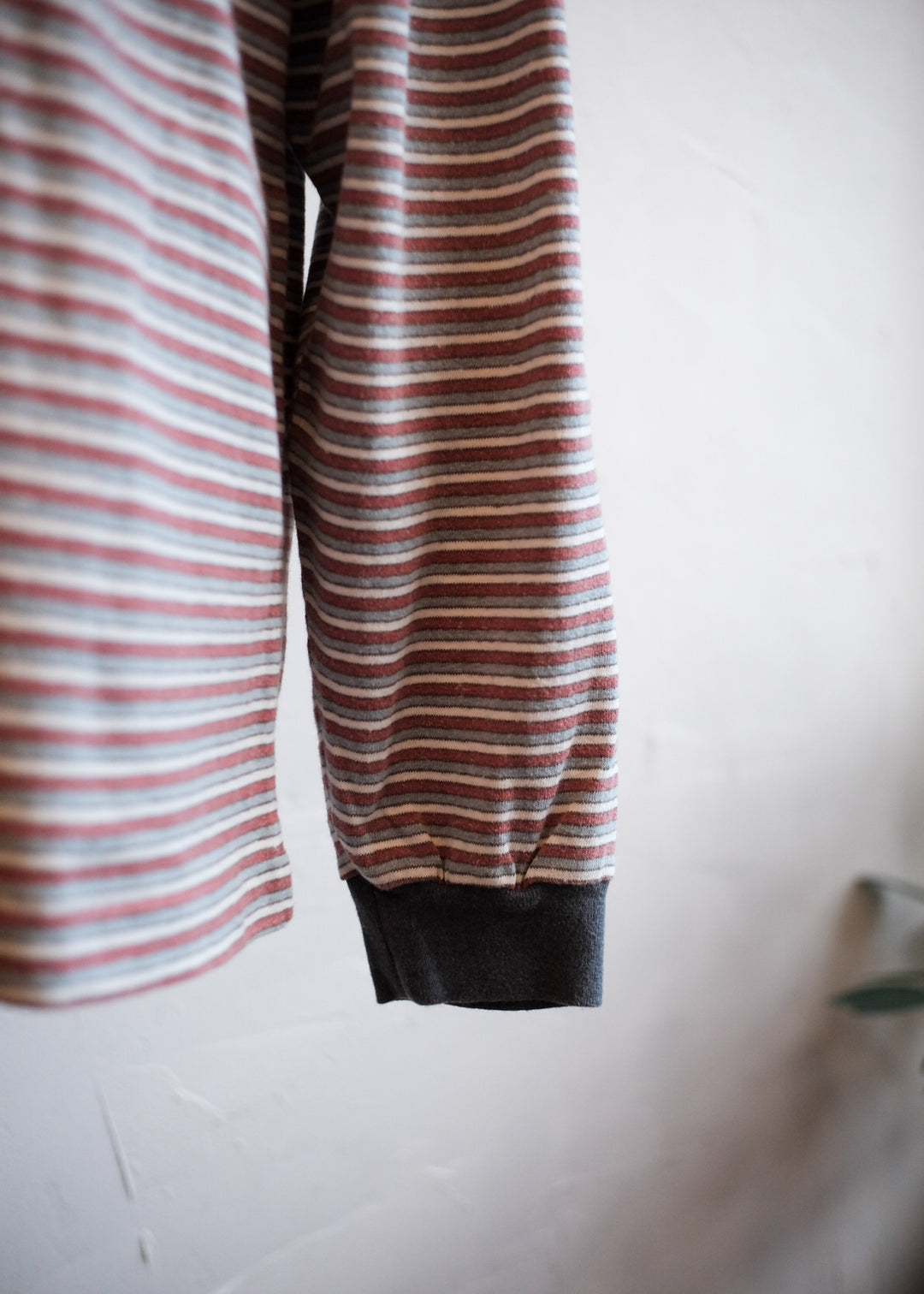 【PATHLOW】Unison Special GIANT AGED BORDER L/S TEE BURGUNDY