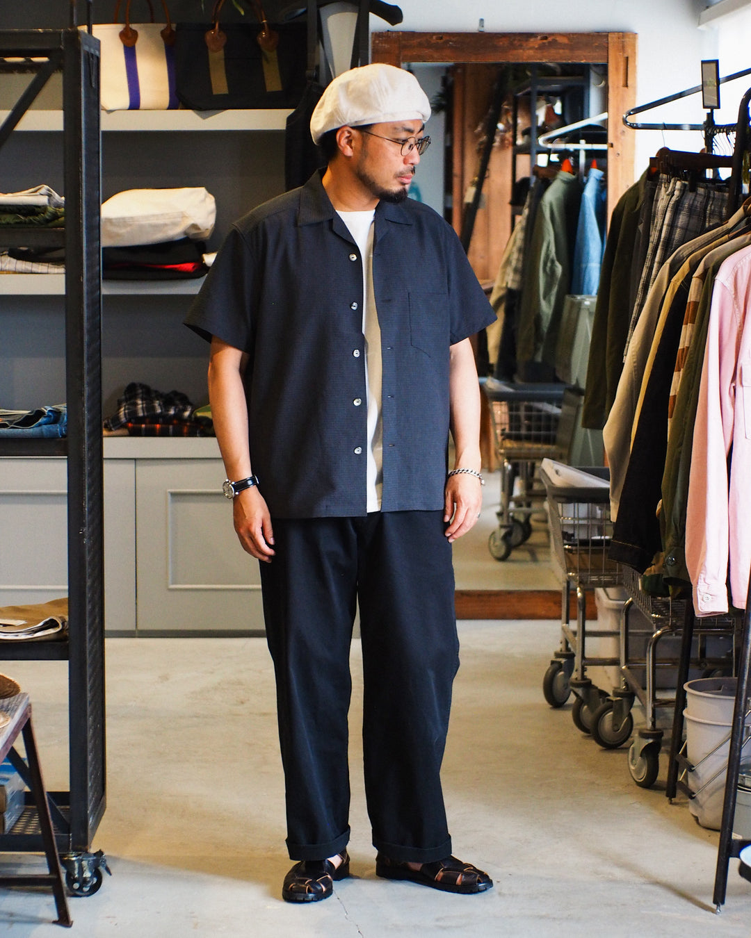 TROPHY CLOTHING "MONOCHROME" Utility S/S Shirt / TR26SS-411 Charcoal