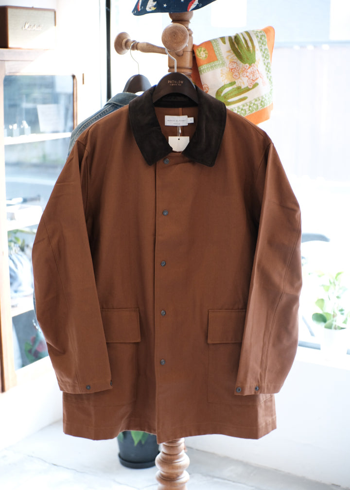 【PATHLOW】MANUAL ALPHABETCOTTON CANVAS WORK JACKET CAMEL