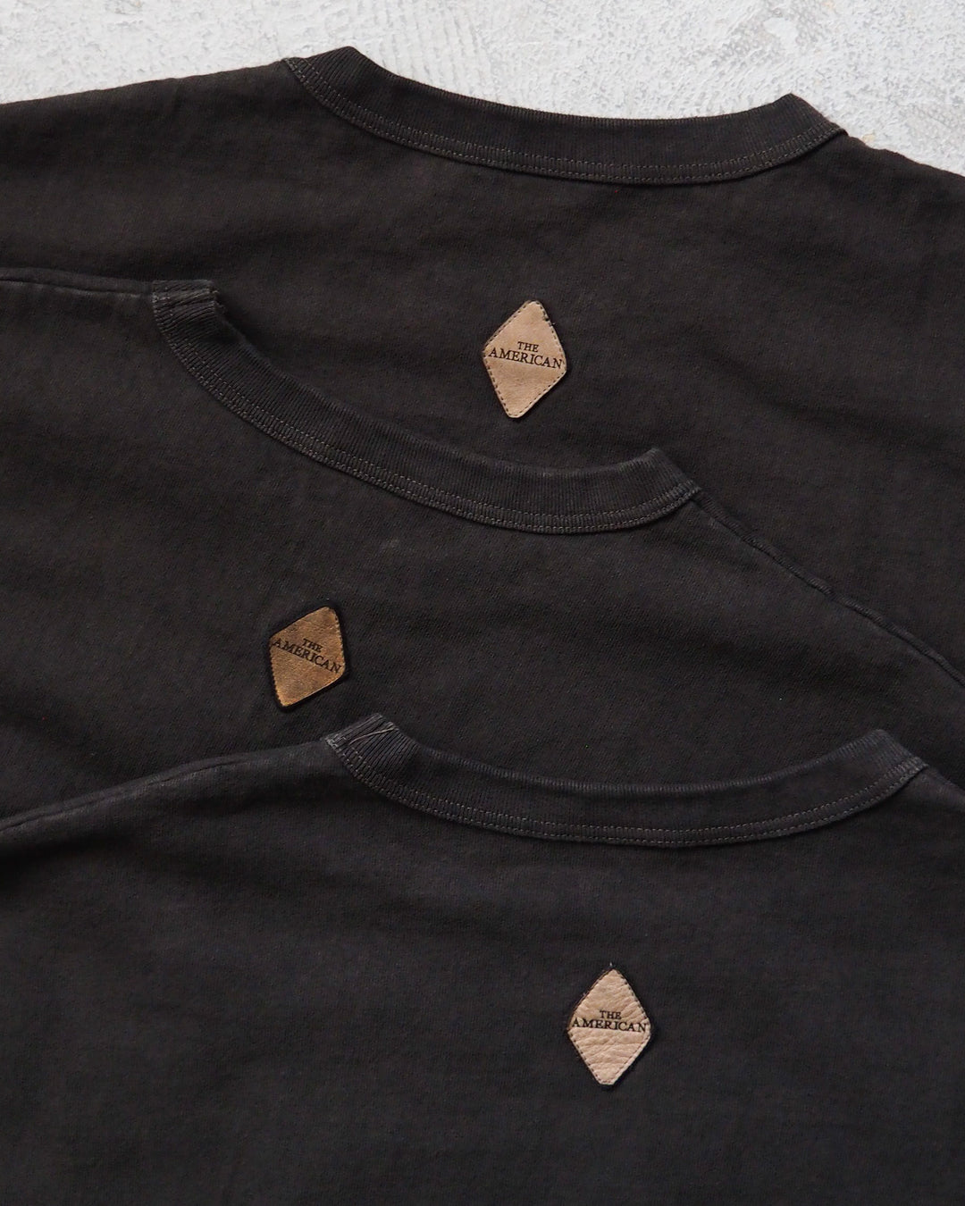 melple×Mr.OLDMAN メイプル The American Ringer Tee, Limited-edition pigment-dyed Black