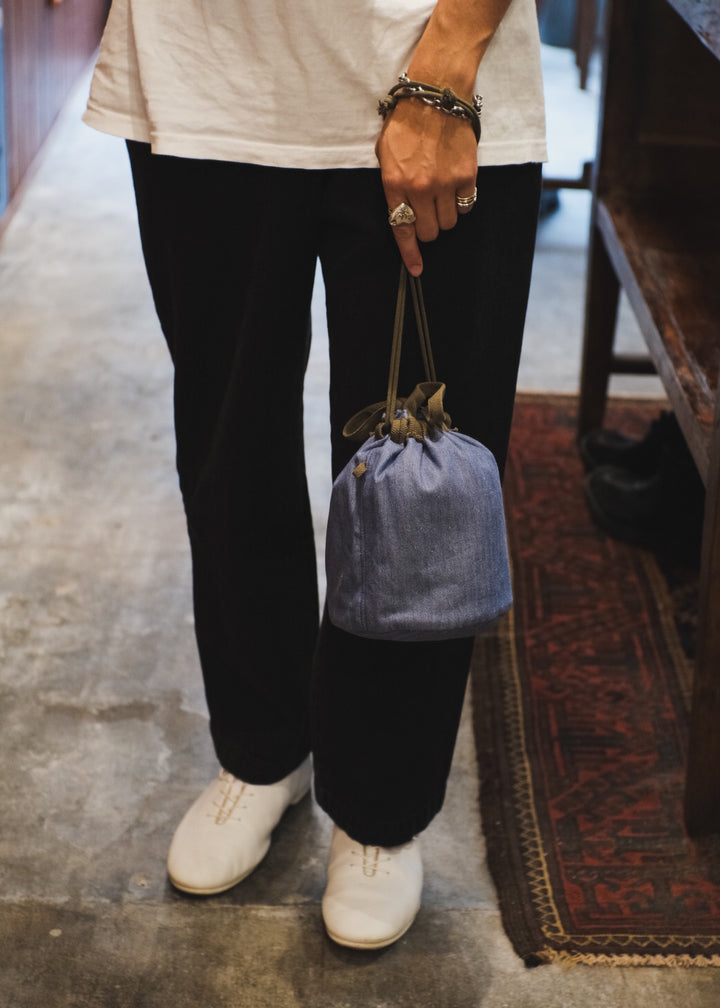【PATHLOW】GENERAL THINGS ジェネラルシングス  まる底2WAYきんちゃくバッグ BLUE