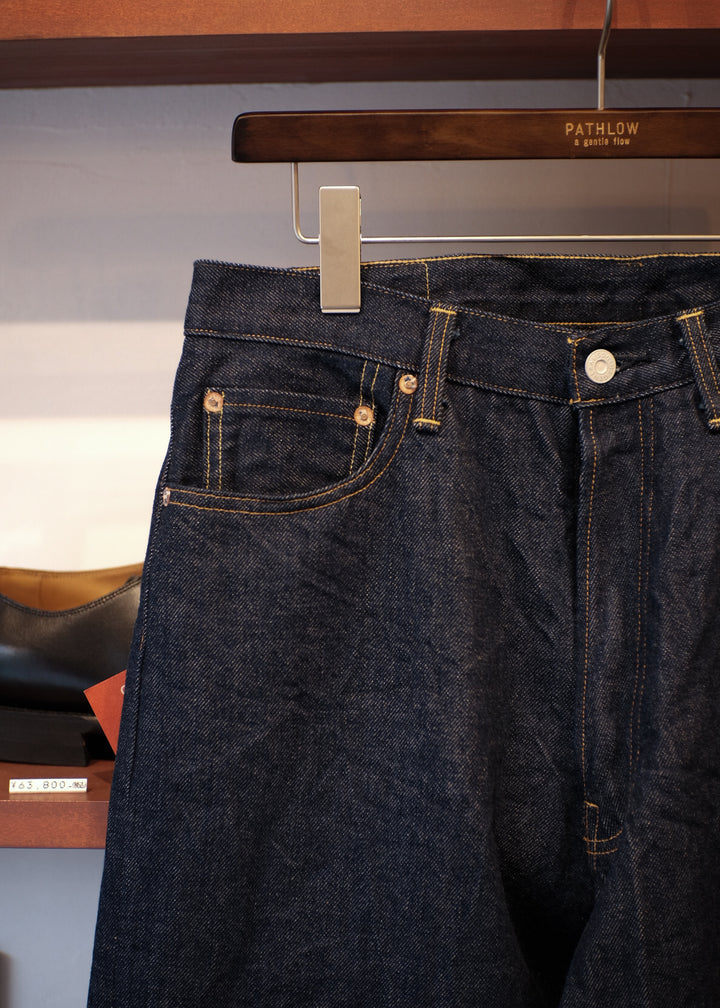 【PATHLOW】GENERAL THINGS Lot.120A / Plain Denim / Button fly Jeans Line 2 Straight