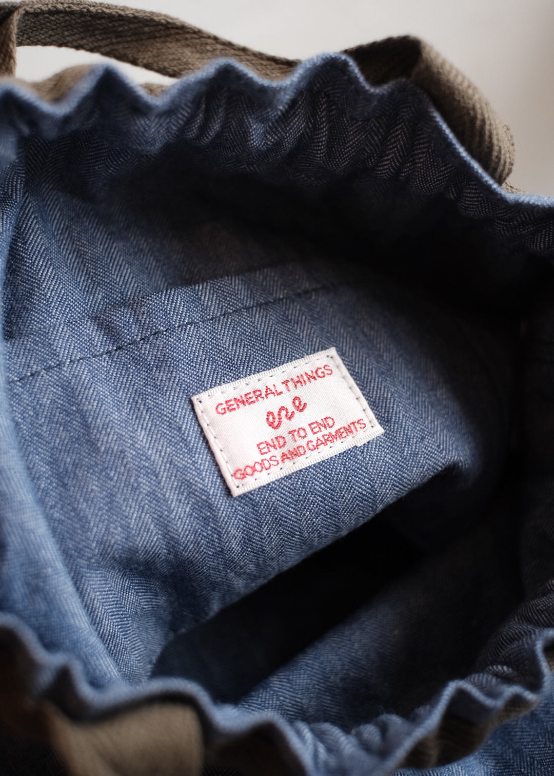 【PATHLOW】GENERAL THINGS ジェネラルシングス  まる底2WAYきんちゃくバッグ BLUE