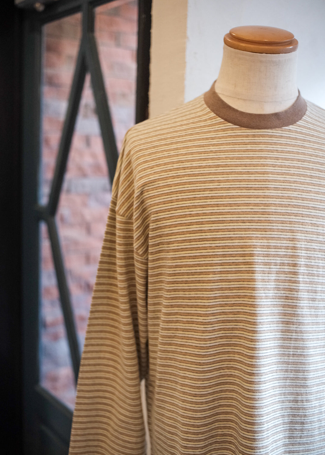 【PATHLOW】Unison Special GIANT AGED BORDER L/S TEE YELLOW