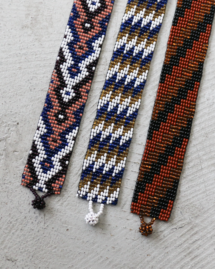 Huichol ウイチョル族 Mexican Beads Bracelet Wide