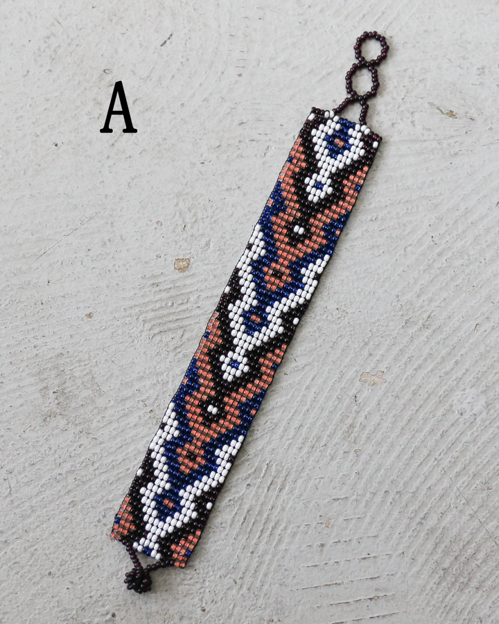 Huichol ウイチョル族 Mexican Beads Bracelet Wide