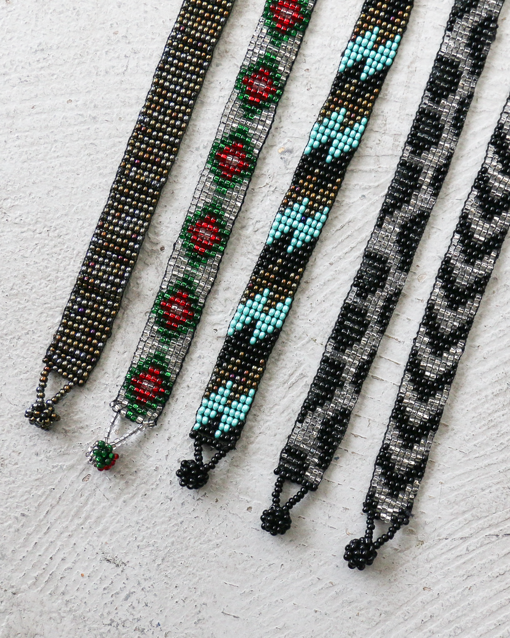 Huichol ウイチョル族 Mexican Beads Bracelet Narrow