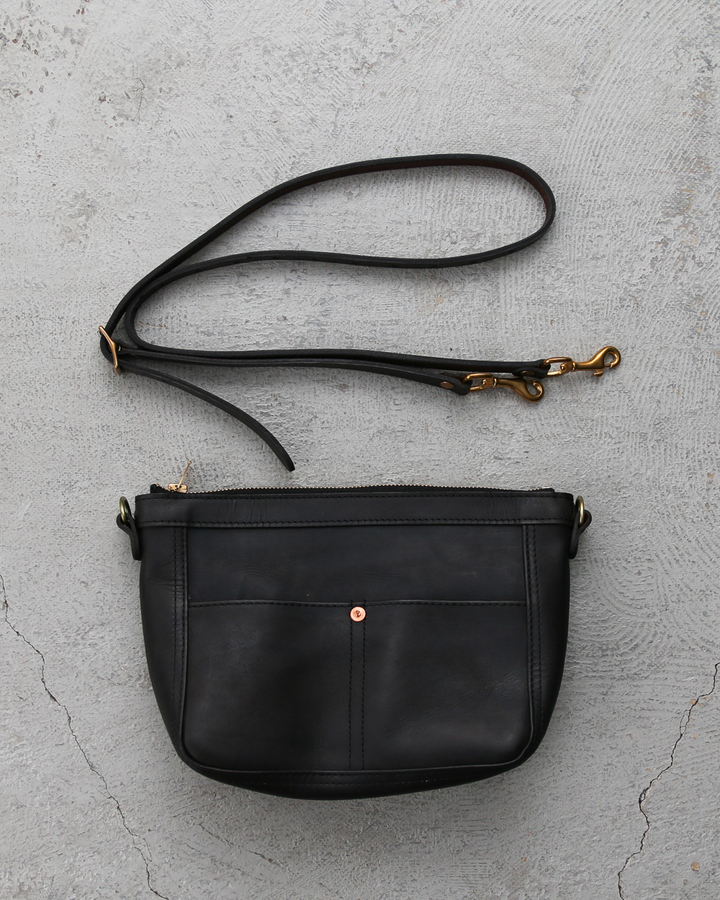 VASCO バスコ VS-313L LEATHER TELEPHONE SHOULDER BAG -SMALL Black