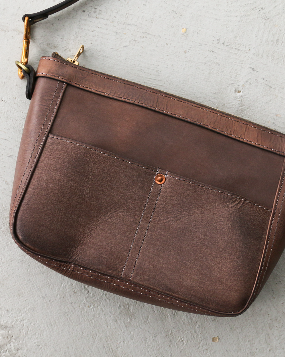 VASCO バスコ VS-313L LEATHER TELEPHONE SHOULDER BAG -SMALL Grey