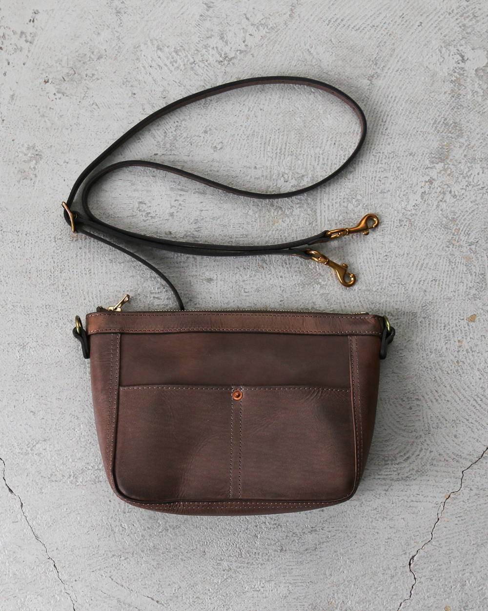 VASCO バスコ VS-313L LEATHER TELEPHONE SHOULDER BAG -SMALL Grey