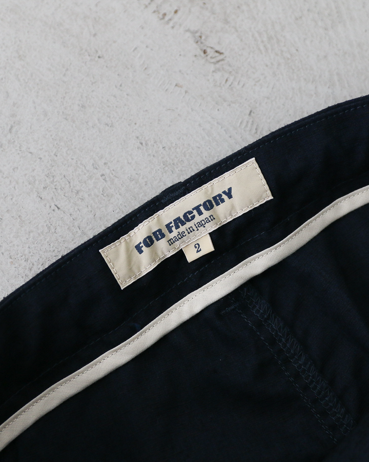FOB factory エフオービーファクトリー F0488 easy pants Navy