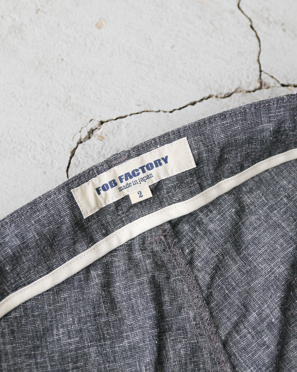 FOB factory エフオービーファクトリー F0488 easy pants Charcoal