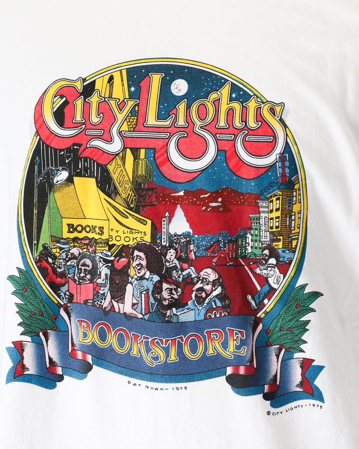 City Lights Bookstore PATRYAN 1975 Tee White
