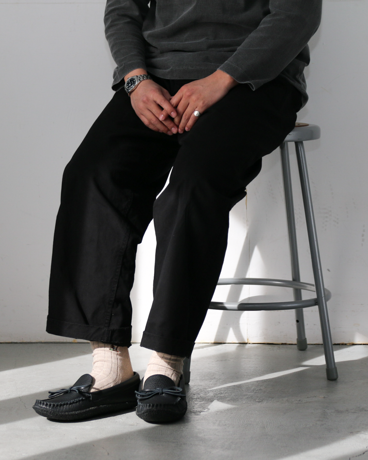 BASTIEN バスティン Moose Hide Moccasins "made in CANADA" Black