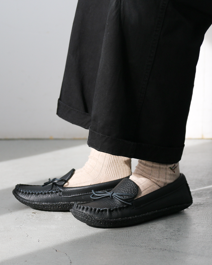 BASTIEN バスティン Moose Hide Moccasins "made in CANADA" Black
