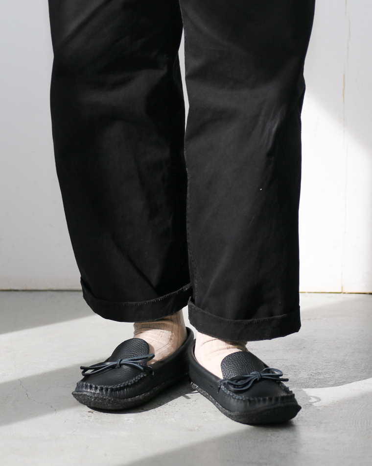 BASTIEN バスティン Moose Hide Moccasins "made in CANADA" Black
