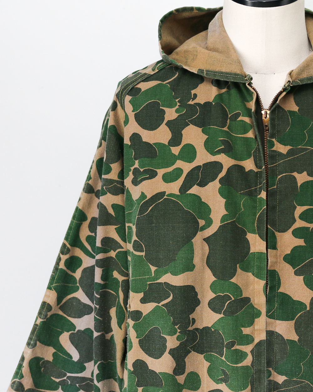 60s-70s Bullseye Bill Hunting Hood Jacket Hunter Camo