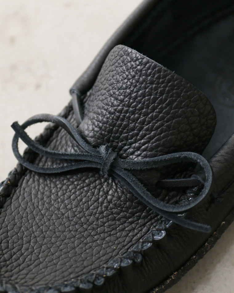 BASTIEN バスティン Moose Hide Moccasins "made in CANADA" Black