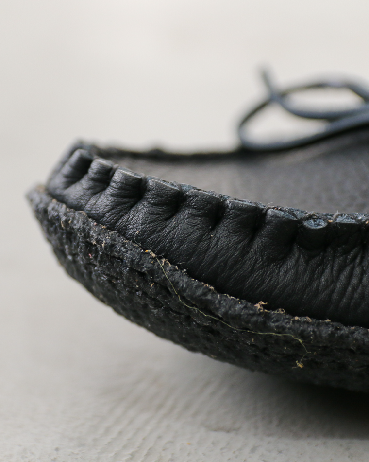 BASTIEN バスティン Moose Hide Moccasins "made in CANADA" Black