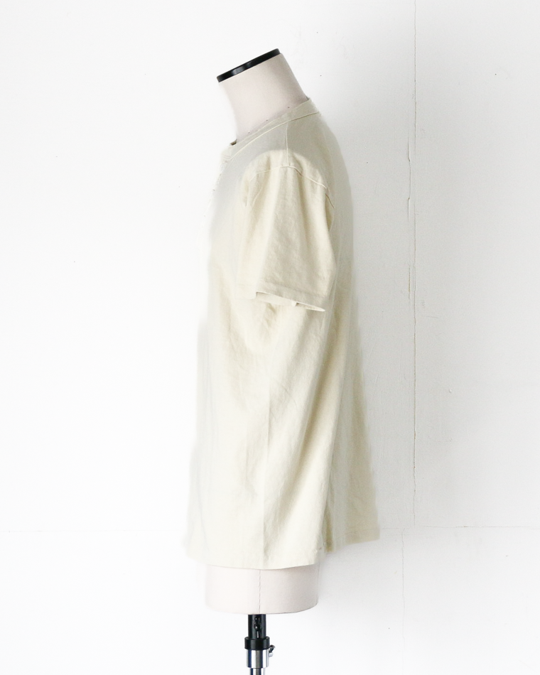Velva Sheen 162003 Henley Neck S/S Tee Oatmilk