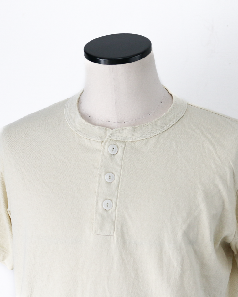Velva Sheen 162003 Henley Neck S/S Tee Oatmilk
