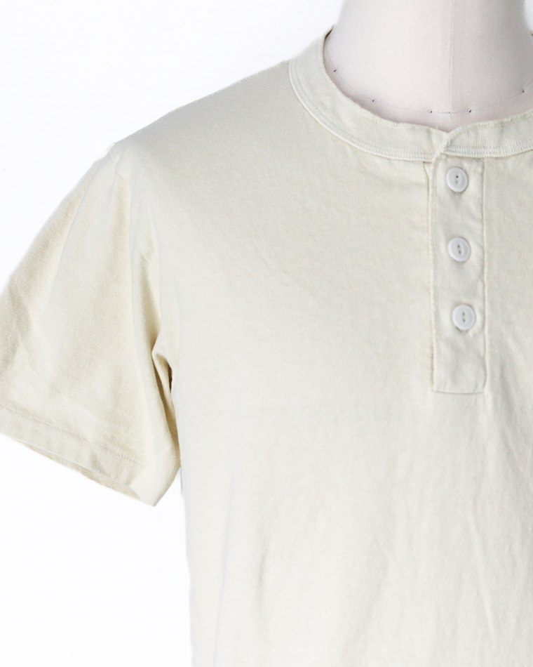 Velva Sheen 162003 Henley Neck S/S Tee Oatmilk
