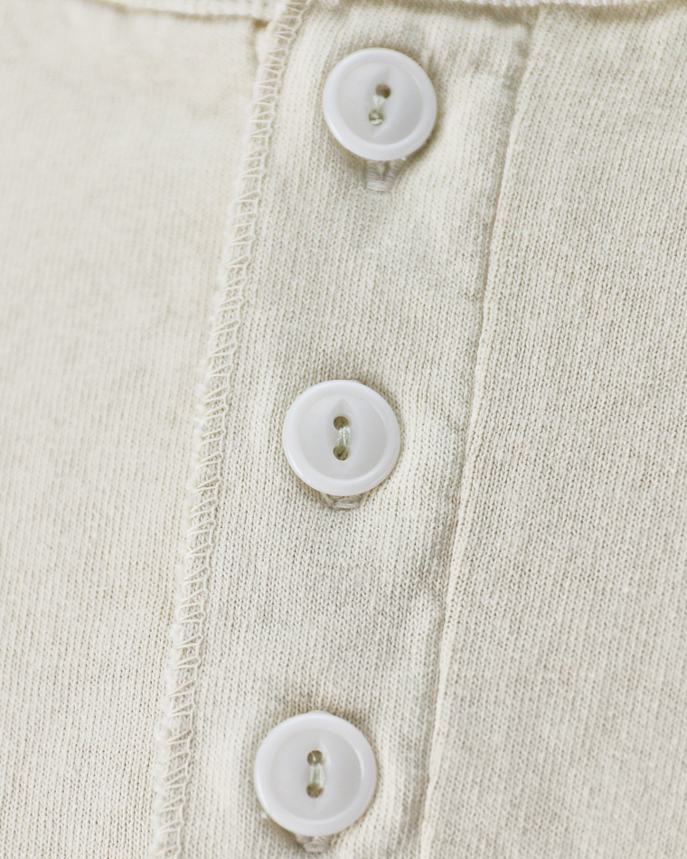 Velva Sheen 162003 Henley Neck S/S Tee Oatmilk