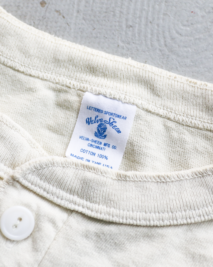 Velva Sheen 162003 Henley Neck S/S Tee Oatmilk