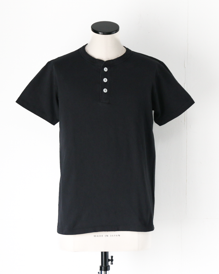 Velva Sheen 162003 Henley Neck S/S Tee Black