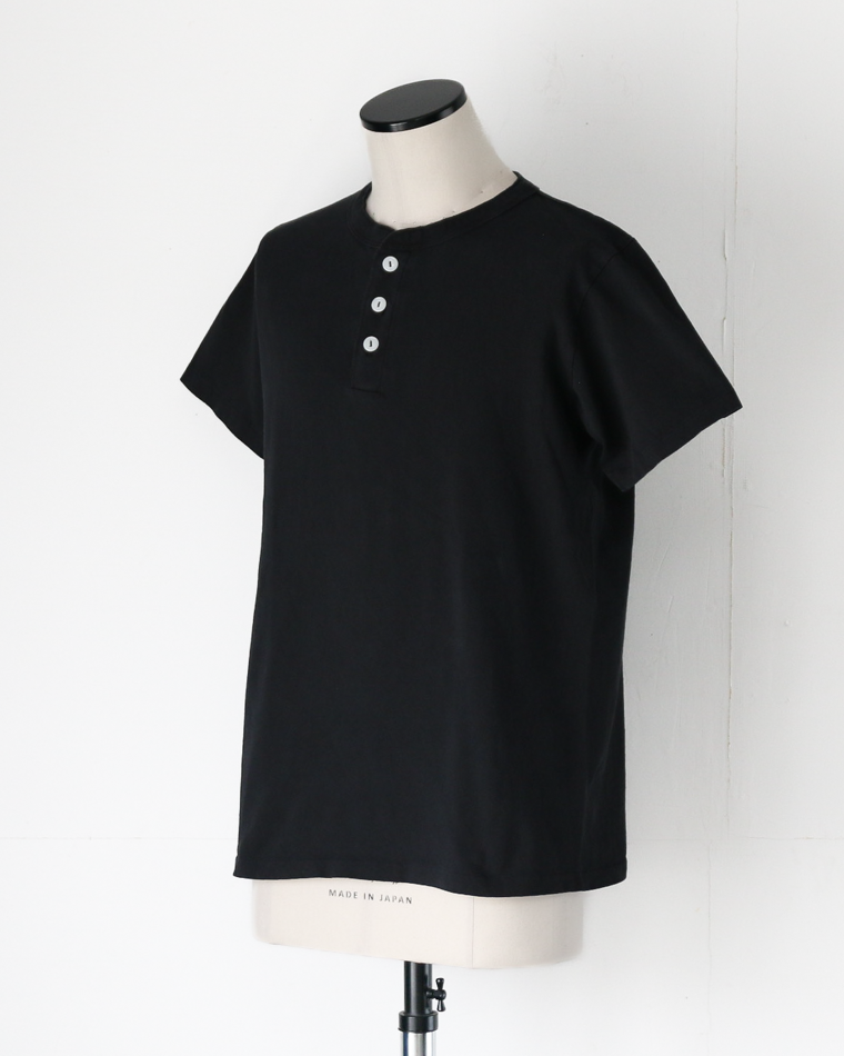 Velva Sheen 162003 Henley Neck S/S Tee Black