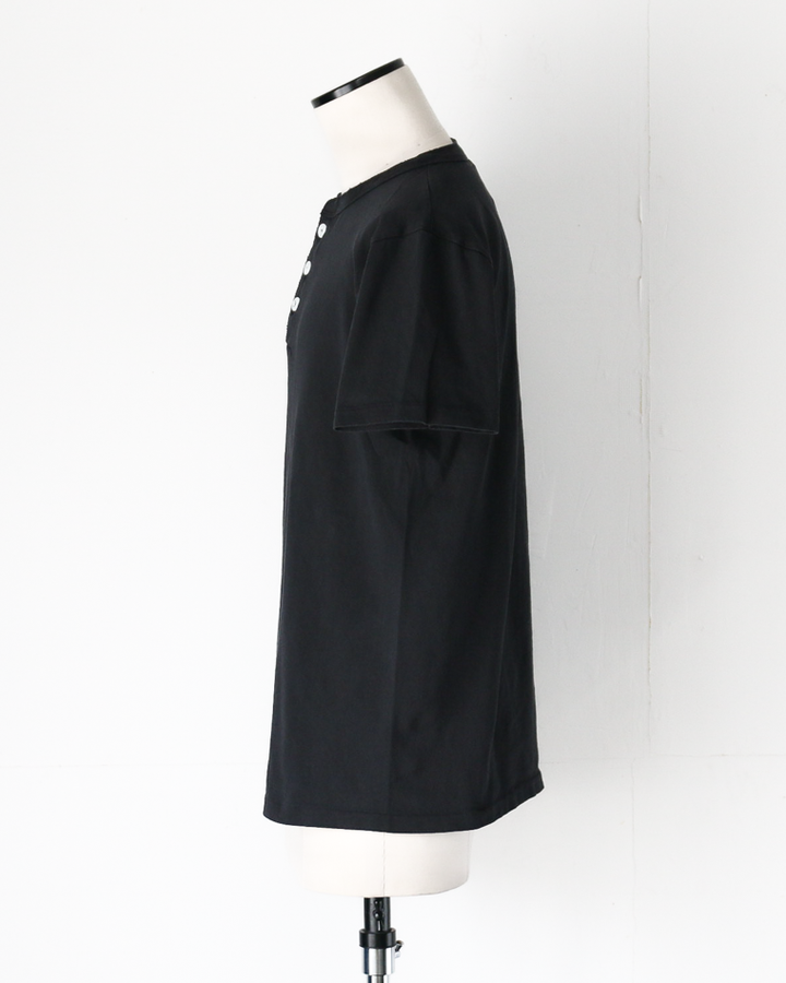 Velva Sheen 162003 Henley Neck S/S Tee Black